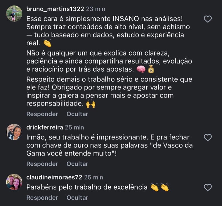 Depoimento de membro do grupo