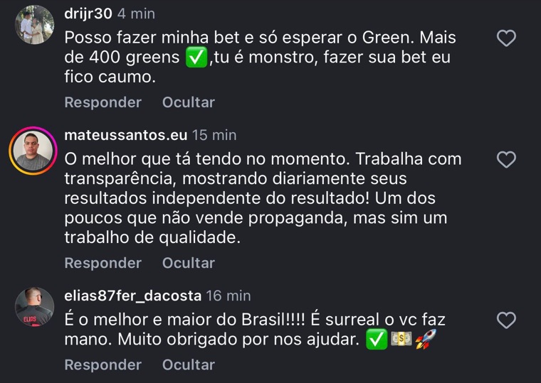 Depoimento de membro do grupo